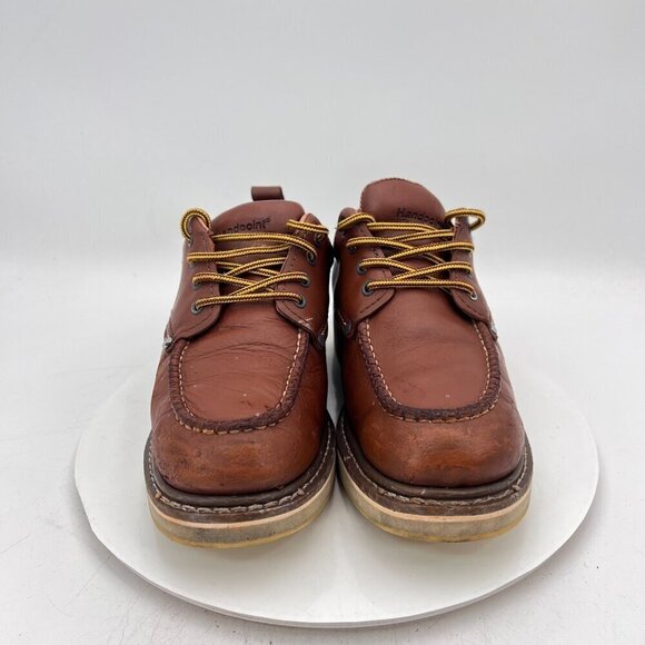 Handpoint Suretrack 4" Men Size 9EE 82994 Brown Tan Leather Oxford Work Shoes - Picture 2 of 14
